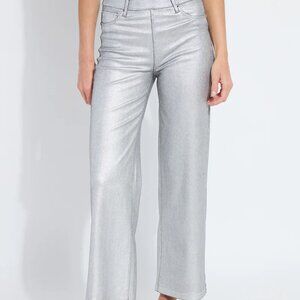 Metallic Coated Wide Leg Denim- Lysse